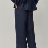 Friday Linen Pants in Bluesteel