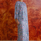 Hera Ramie Beaded Skirt in Periwinkle