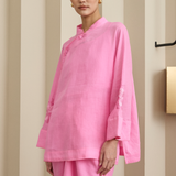 Narumi Ramie Tunic in Flamingo