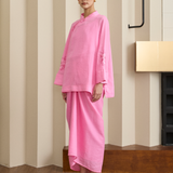 Narumi Ramie Tunic in Flamingo