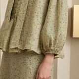 Asha 2-Piece Ramie Blouse in Verdant Floral