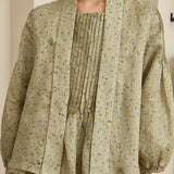 Asha 2-Piece Ramie Blouse in Verdant Floral