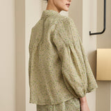 Asha 2-Piece Ramie Blouse in Verdant Floral