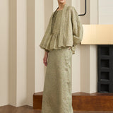 Asha 2-Piece Ramie Blouse in Verdant Floral