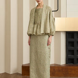 Asha 2-Piece Ramie Blouse in Verdant Floral