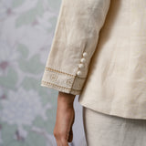 Signature Linen Kebaya Top in Cream