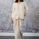 Signature Linen Kebaya Top in Cream