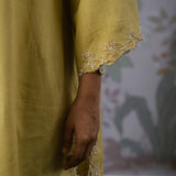 Eternal Linen Kurung Set in Butter