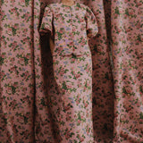 Heritage Brocade Bubble Blouse in Hibiscus