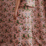 Heritage Brocade Skirt in Hibiscus