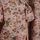Heritage Brocade Bubble Blouse in Hibiscus