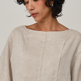 Siesta Linen Dress in Oat