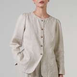 The Midcentury Linen Waistcoat in Dune