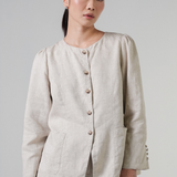 The Midcentury Linen Waistcoat in Dune