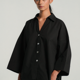 The Sculptor Poplin Shirt in Black