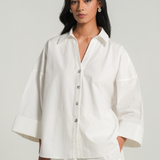 The Sculptor Poplin Shirt in White