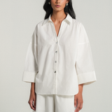 The Sculptor Poplin Shirt in White