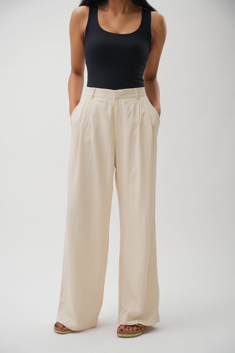 Off Duty Trousers in Ivory