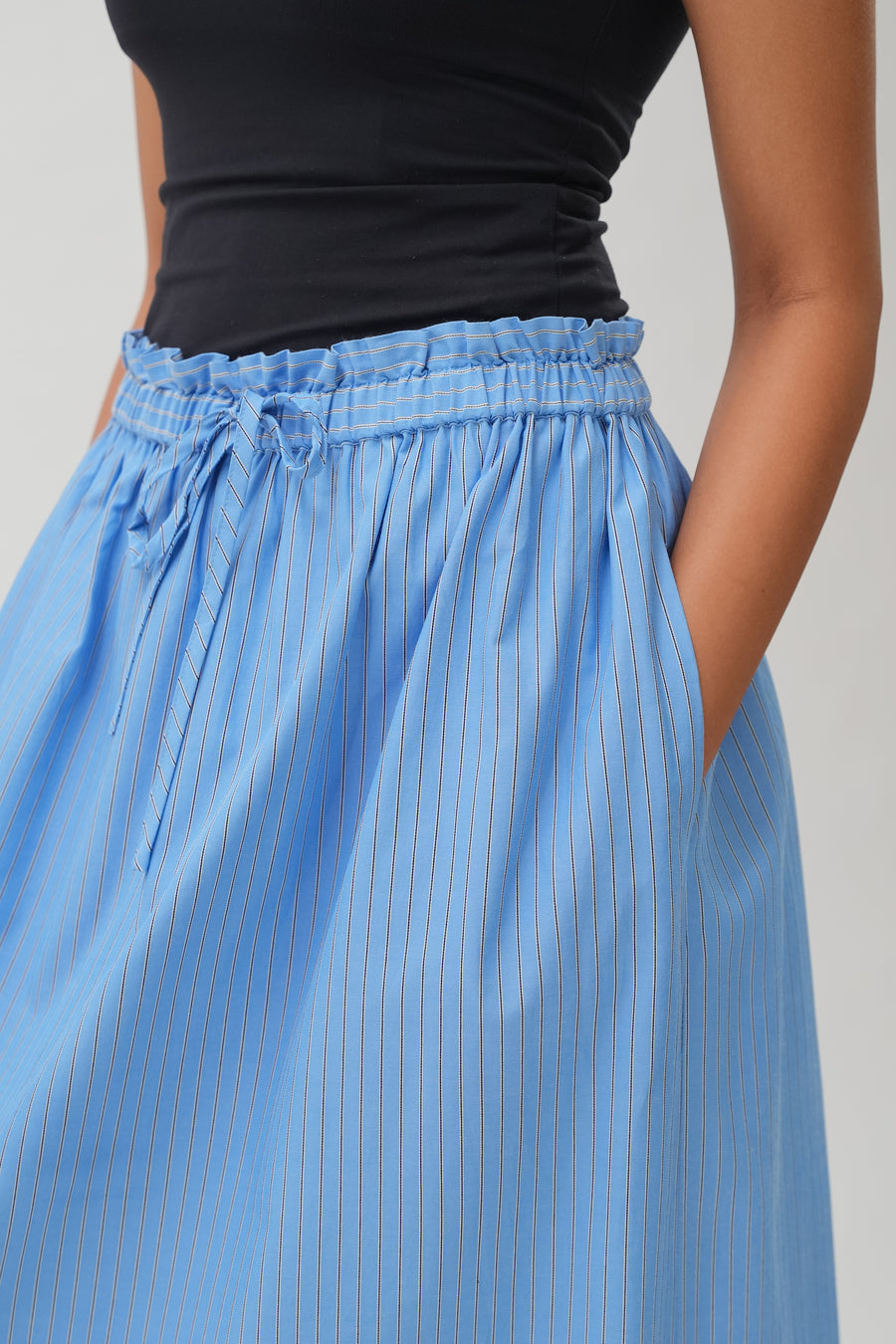 Good Time Skirt in Blue Stripe