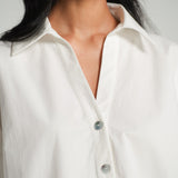 The Sculptor Poplin Shirt in White