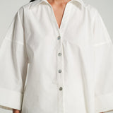 The Sculptor Poplin Shirt in White