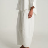 The Sculptor Poplin Pants in White