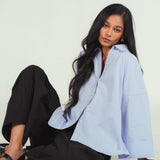 The Sculptor Poplin Shirt in Periwinkle