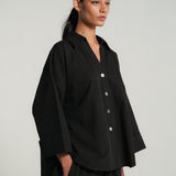 The Sculptor Poplin Shirt in Black