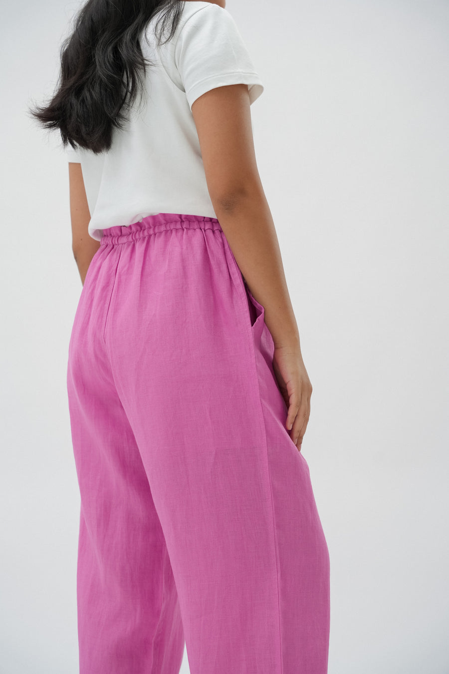 Brunch Linen Pants in Pink