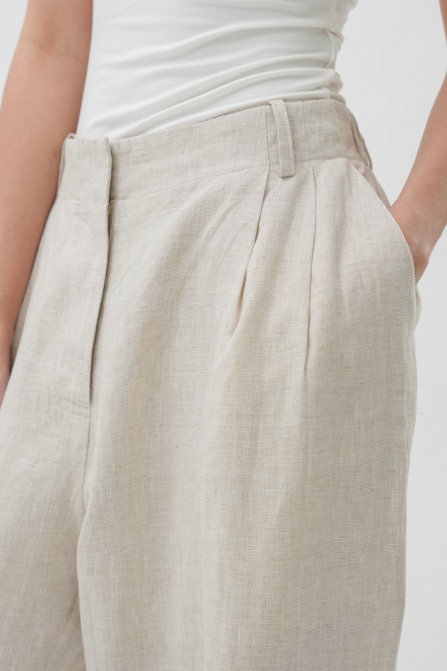 Friday Linen Pants in Sand