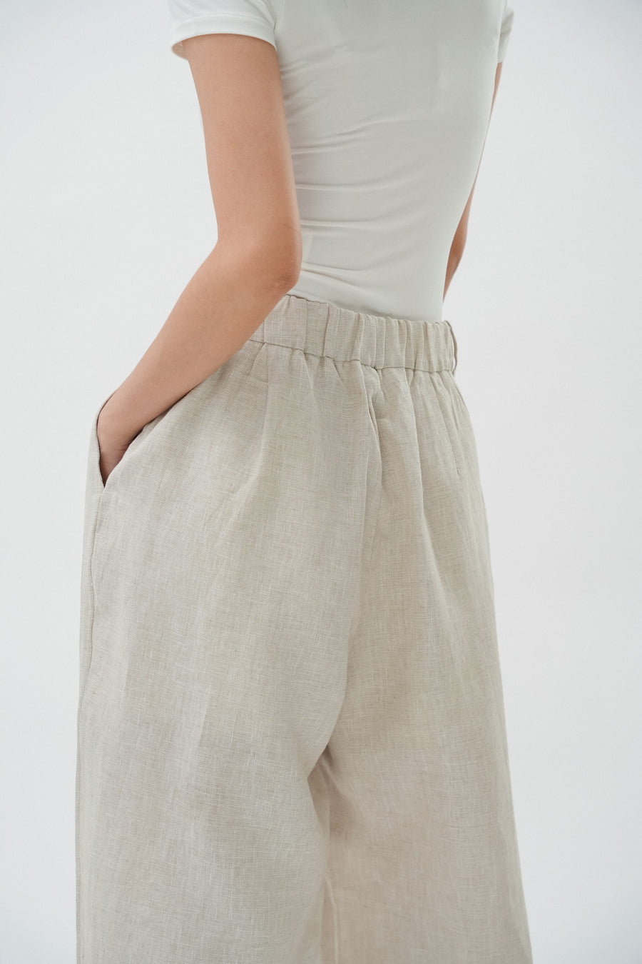 Friday Linen Pants in Sand