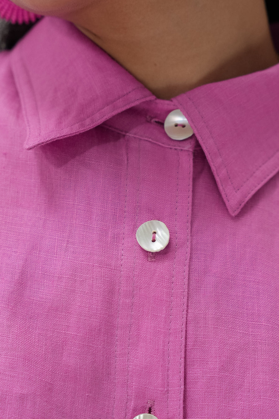 Friday Linen Shirt in Pink