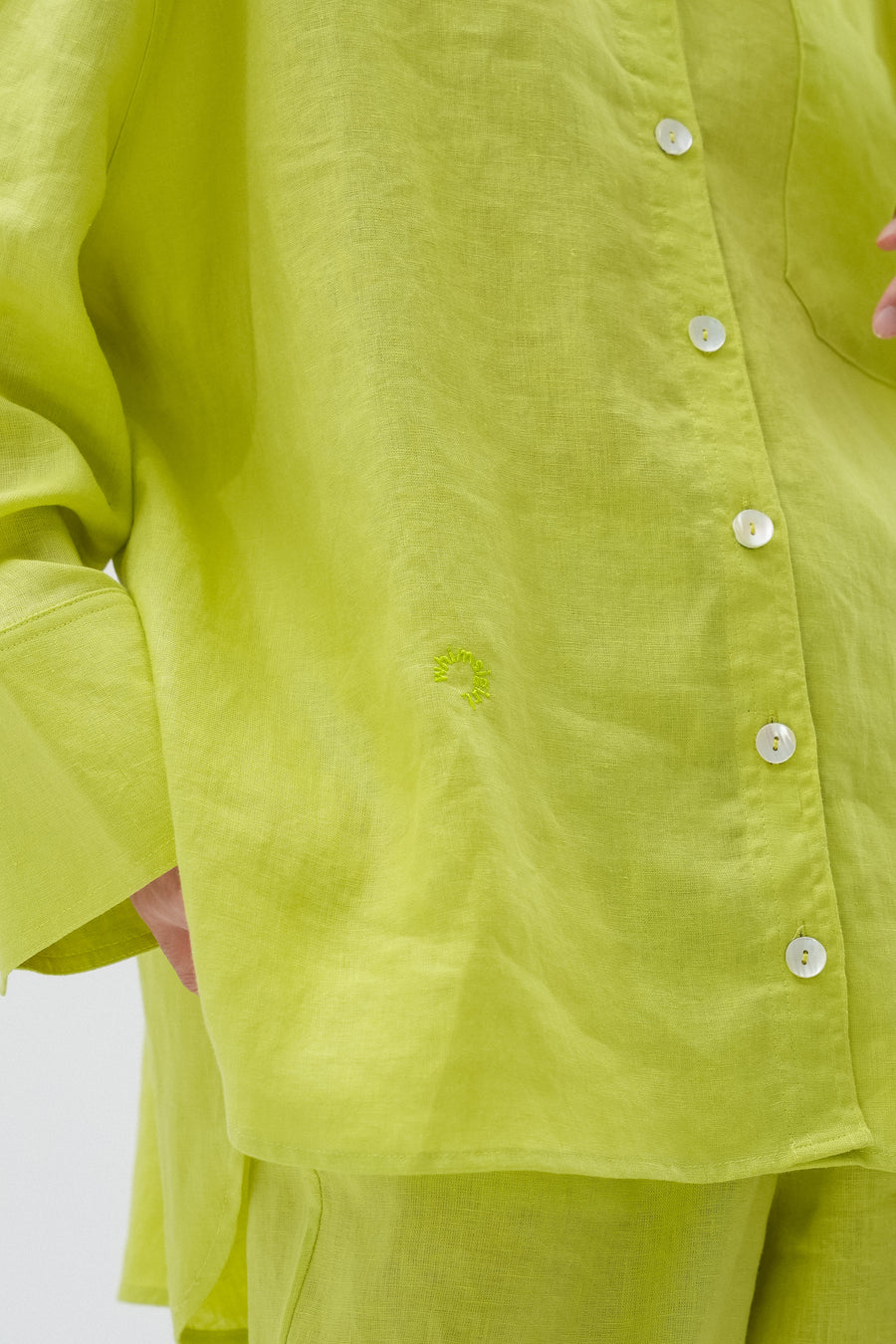 Friday Linen Shirt in Lime