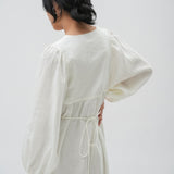 Daydream Linen Dress in White