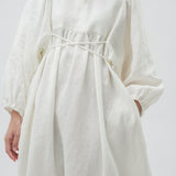Daydream Linen Dress in White