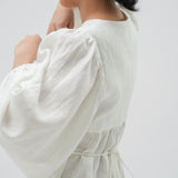Daydream Linen Dress in White
