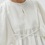Daydream Linen Dress in White