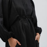 Daydream Linen Dress in Black