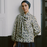 Gallery Bow Blouse in Floral