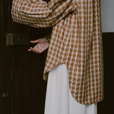 Off Duty Printed Shirt in Caramel