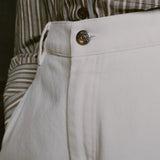 Sculptor Barrel Trousers in White