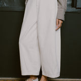 Sculptor Barrel Trousers in White