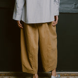 Sculptor Barrel Trousers in Camel