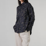 The Floral Ramie Shirt in Charcoal