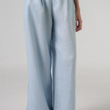 The Great Linen Trousers in Coral Blue