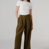 The Great Linen Trousers in Olive