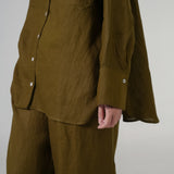 Friday Linen Shirt in Olive