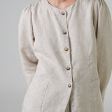 The Midcentury Linen Waistcoat in Dune