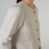 The Midcentury Linen Waistcoat in Dune