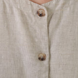 The Midcentury Linen Waistcoat in Dune